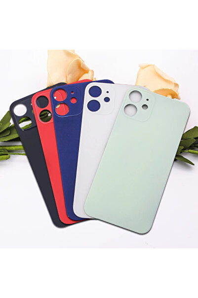 Basriko iPhone 12 Mini Arka Kapak Pil Kapağı Cam Ürün BEYAZ RENK