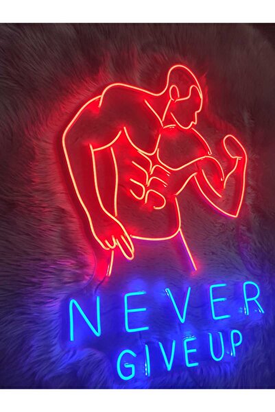 dekoraven fitness Spor salonu neon led tabela (80x50cm)