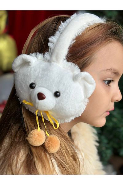 QUEEN AKSESUAR Imported Luxury 3D Plush Furry Furry Teddy Bear Boy Girl Earmuff Children Adult Earmuff