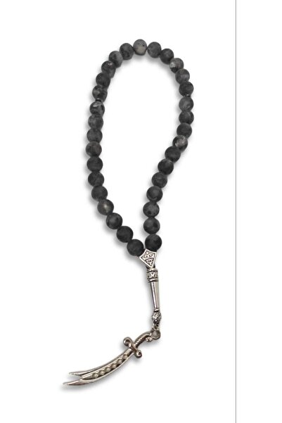 sade kirtasiye مسبحة الصلاة العقيق الرمادي العقيق الحجر الطبيعي مسبحة الصلاة للرجال مع طرف الزولفيكال