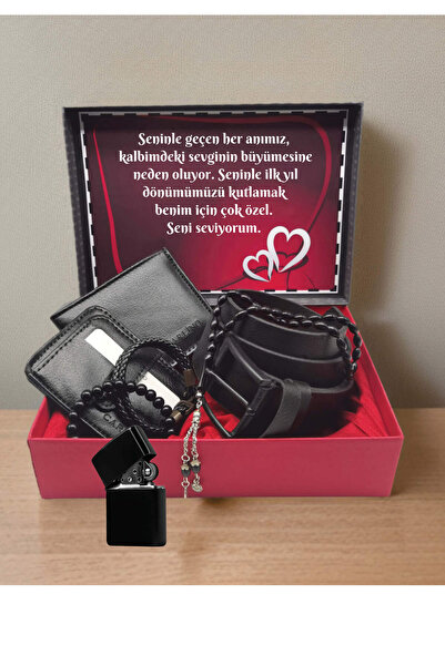 Sionar Cadou pentru prima aniversare, portofel cu curea pentru bărbați, brich...