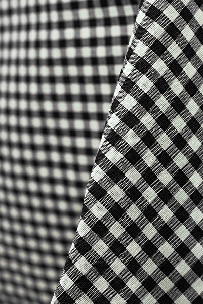 Soft Kare قماش زفير أبيض وأسود متقلب 1 م