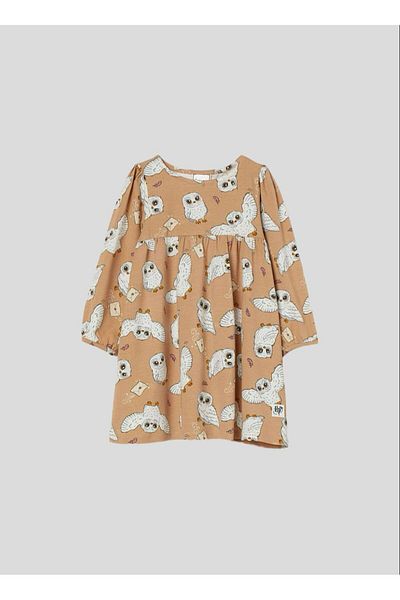 Pink Hippo Kids Κοριτσίστικο φόρεμα με στάμπα Harry Potter Owl Hedwig