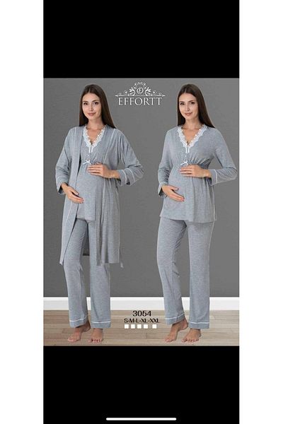 Effortt Effort Pajama Set with Dressing Gown 3 Pieces Set 1 Piece Quality