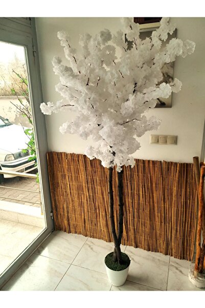 YEŞİLADA Yapay Beyaz Bahardalı Ağacı 1.90 Mt Büyük Boy Beyaz Bahar Dalı Bahar Yaz Ağacı Çiçek