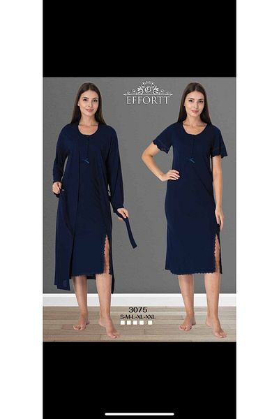 Effortt Effort Nightgown Dressing Gown Set 1 Piece Quality Patterned