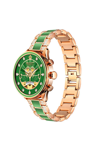 Şıktek Gold Diamond G11 Kadın Akıllı SaatNFC-GPS-Siri-ios-Android Uyumlu-Üç K...