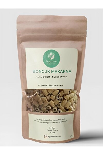 LEGUME Glutensiz Bakliyat Unlu Filizlendirilmiş Nohut Unlu Boncuk Makarna 200 Gr.