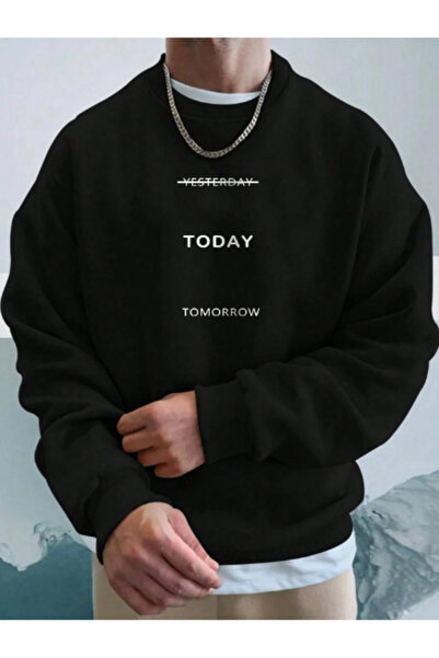 MAGORS STIL-X TODAY ŠTAMPANA Oversize kroj Pamuk KOMADA CRNE BOJE SWEATSHIRT