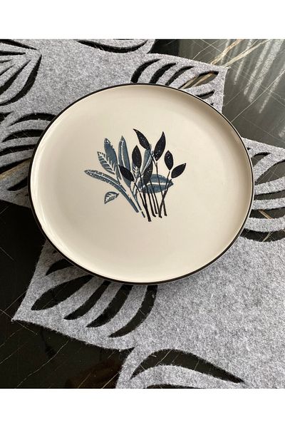 Areyma Başak Gray Model 26 Cm Serving & Presentation & Breakfast Plate