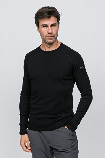 Od Sportswear Erkek Thermawool Merino Yünü Termal İçlik Üst 195 gr Siyah