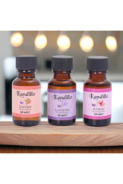 Dünya Magnet Mum Esansı 3'lü Set Lavanta Amber Sandal Esansiyel Uçucu Difüzör...