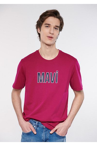 Mavi Logo printed Pink T-Shirt Regular Fit / Normal Cut 066842-70941