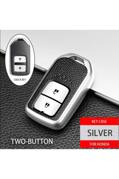 AYCANSTORE Husă TPU pentru telecomandă Honda cu 2 butoane (argintiu)