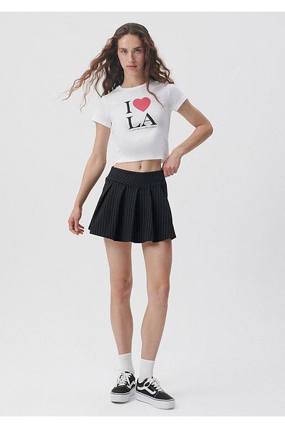 Mavi Pleated Black Short Skirt 1310340-900