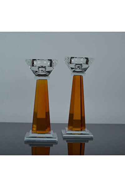 MIARIK DESIGN & DEKORASYON Dekoratif 2li Kristal Şamdan Mumluk