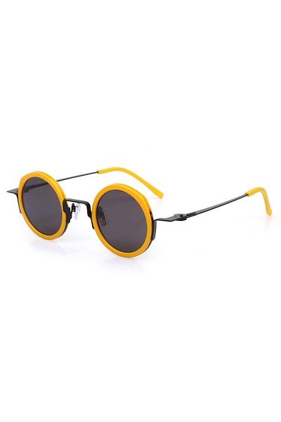TomyHelf Women's Sunglasses Black Glasses Yellow Frame