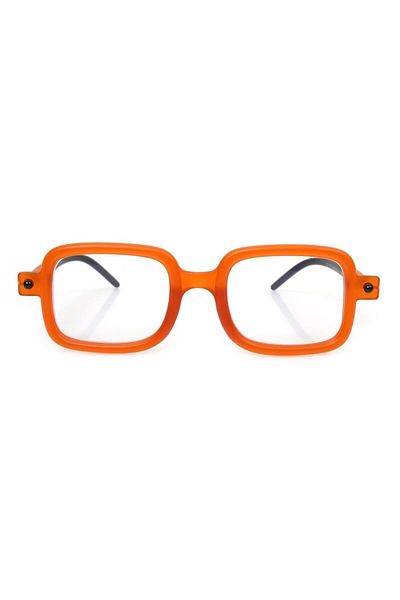 TomyHelf Orange Rectangular Women's Glasses with Blue Light Protection