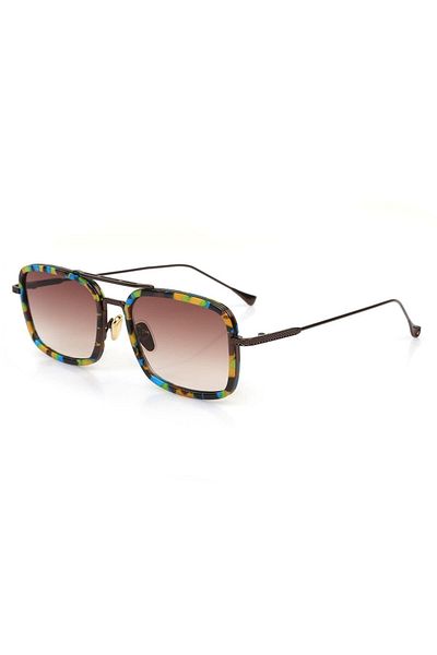 TomyHelf Women's Sunglasses Brown Lens Patterned Framed Women's Sunglasses