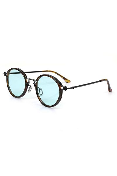 TomyHelf Women's Sunglasses Green Glass Patterned Frame