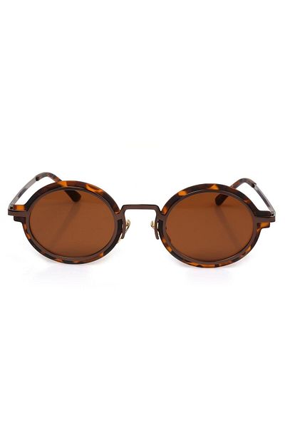 TomyHelf Women's Sunglasses Brown Lens Patterned Frame