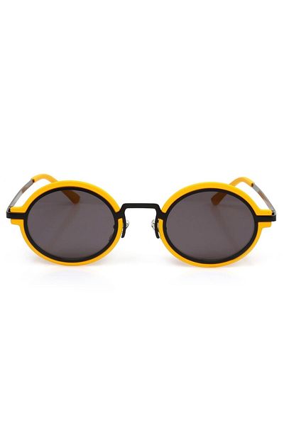 TomyHelf Women's Sunglasses with Black Lens and Yellow-black Frame