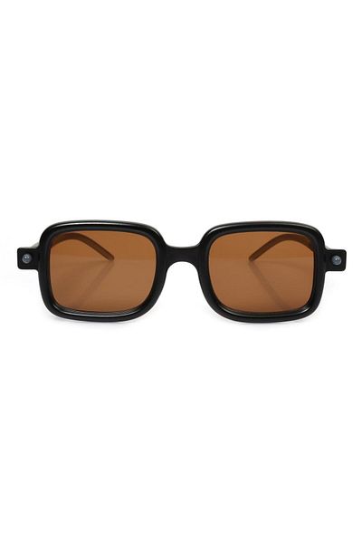 TomyHelf Black Rectangular Women's Sunglasses