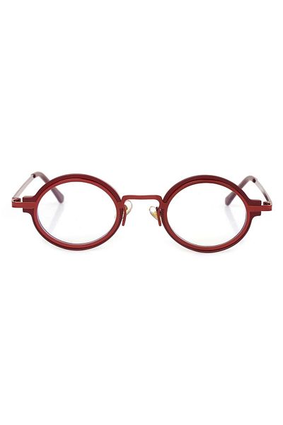 TomyHelf Red Frame Blue Light Protected Oval Glasses 9909c7