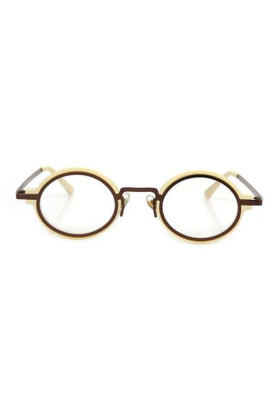 TomyHelf Blue Light Protective Cream Frame Oval Glasses