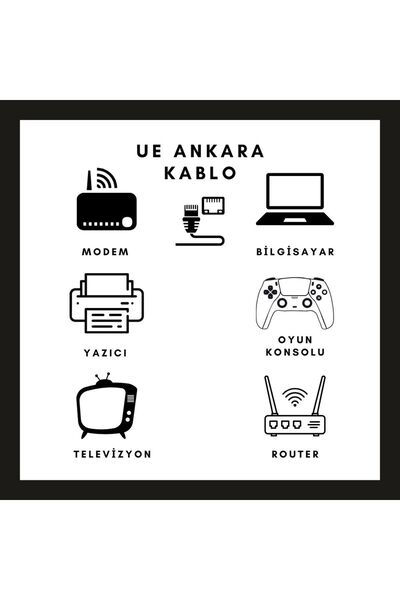 OEM 10 Metre Cat6 Internet Kablosu Ethernet Cat 6