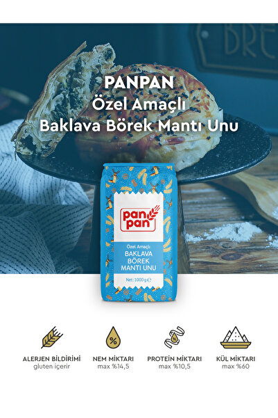 panpan Baklava Börek Mantı Unu 1kg x 3 adet