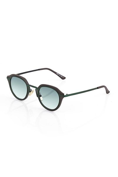 TomyHelf Women's Sunglasses Oval Khaki Frame Green Glass