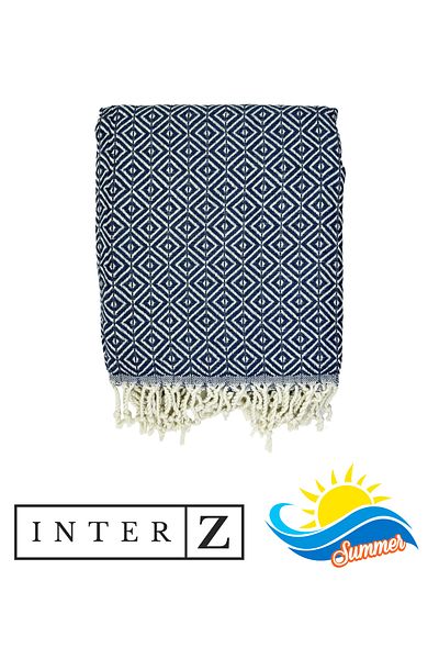 INTER Z Πετσέτα μπάνιου και παραλίας Peshtemal, 100% βαμβάκι, Xxl 100x180 cm, Bodrum