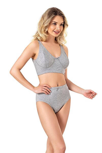 OBJE Gri Penye Madonna Sütyen