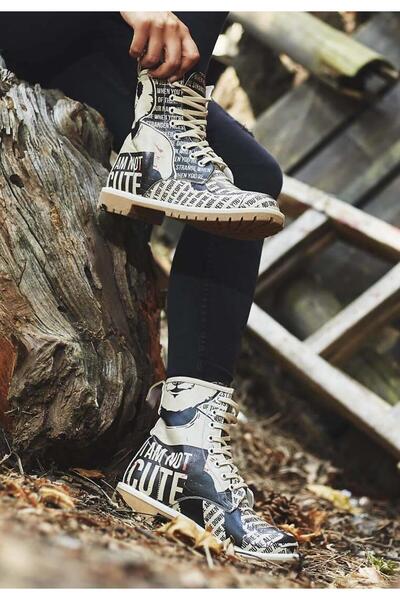 Dogo Γυναικείες Vegan Δερμάτινες Μαύρες Μακριές Μπότες - Not Cute Design