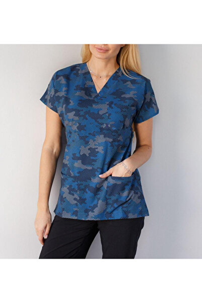 Myscrubs التمويه منقوشة طبيب ممرضة جيرسي الأعلى