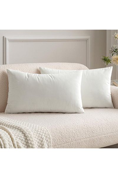 puffiber 2 Pieces Throw Pillow Inner Pillow/Cropped Sponge Filled/Size Options