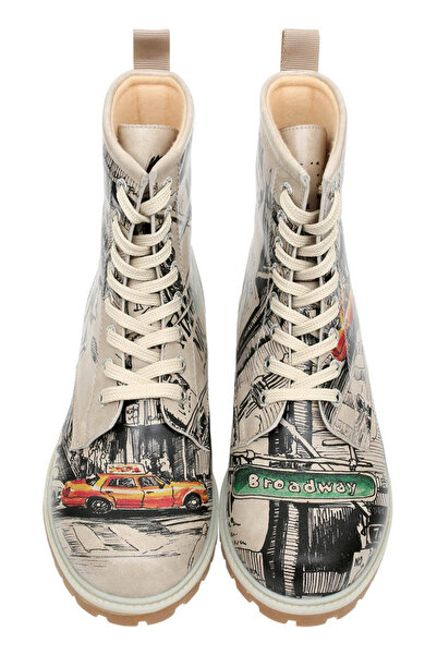 Dogo Γυναικείες Vegan Δερμάτινες Πολύχρωμες Μακριές Μπότες - Σχέδιο Broadway