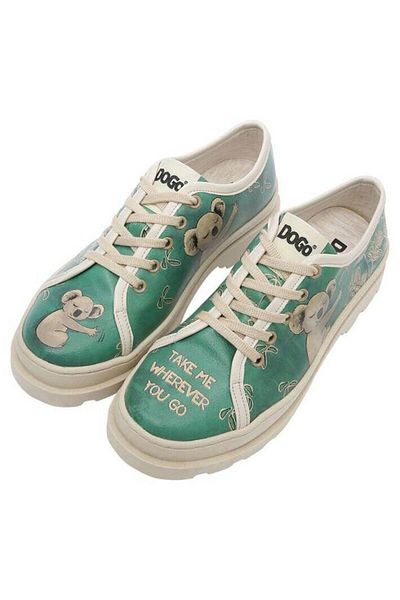 Dogo Pantofi de damă din piele vegană verzi - Design Koala