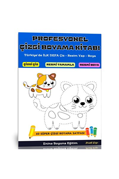 Enine Boyuna Eğitim Professional Line Painting Book (Professional Line Work)