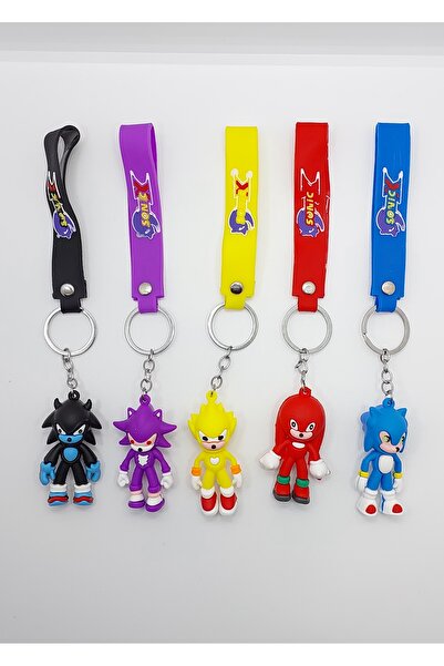 Shoreline Sonic X Sonic and Friends 5-Piece Character Keychain Set