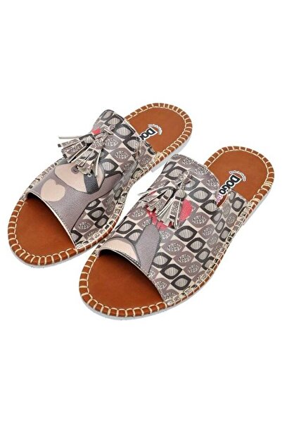 Dogo Παιδικές Vegan Δερμάτινες Παντόφλες Γκρι - Hi Darling Design