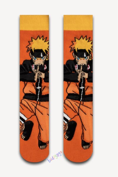 Bidigago Anime Naruto Uzumaki Orange Colored Unisex Socks
