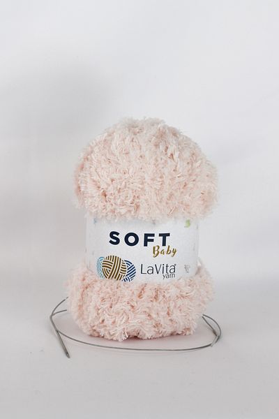 LaVita Yarn Soft Baby Velvet Yarn Amigurumi 5 Pack Πλεκτό στο χέρι Σχοινί Taka Yarn (4141-Ανοιχτή πούδρα)
