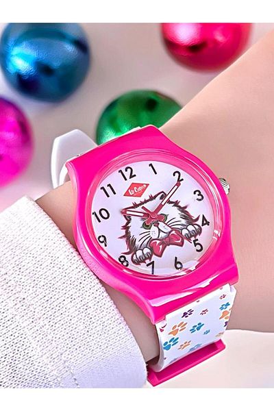 Lee Cooper Kids.1.333 Unisex Children's Wristwatch with Lee Cooper Symbol Plastic/Silicone Cord Figure Embroidery