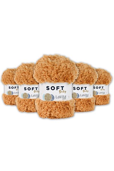 LaVita Yarn   Ață moale de catifea pentru bebeluși Amigurumi Pachet de 5 fire de tricotat manual Ață Taka (1038-Bal) Ață Taka