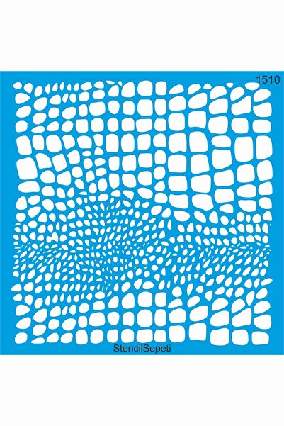 StencilSepeti نمط تمساح التمساح - قالب رسم استنسل 40 × 40 سم