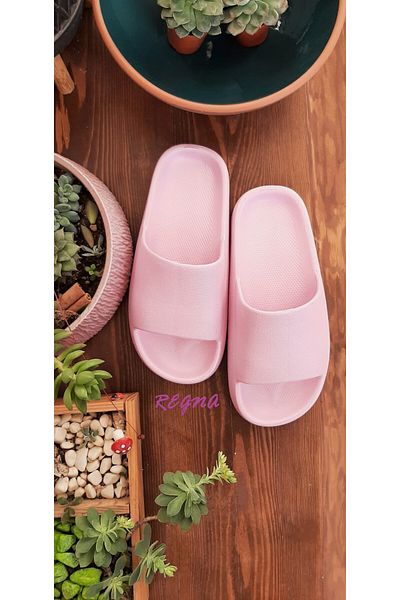 AkınalBella Water Resistant Powder Pink Women's Slippers
