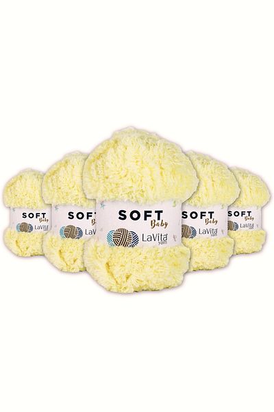 LaVita Yarn Soft Baby Velvet Thread Amigurumi 5 Pack Hand Knitted Thread Taka Yarn (1041-Butterfil)