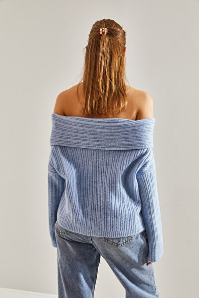 Bianco Lucci Fodros galléros női pulóver